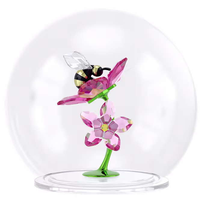 Idyllia Glass Ball Bee and Flowers